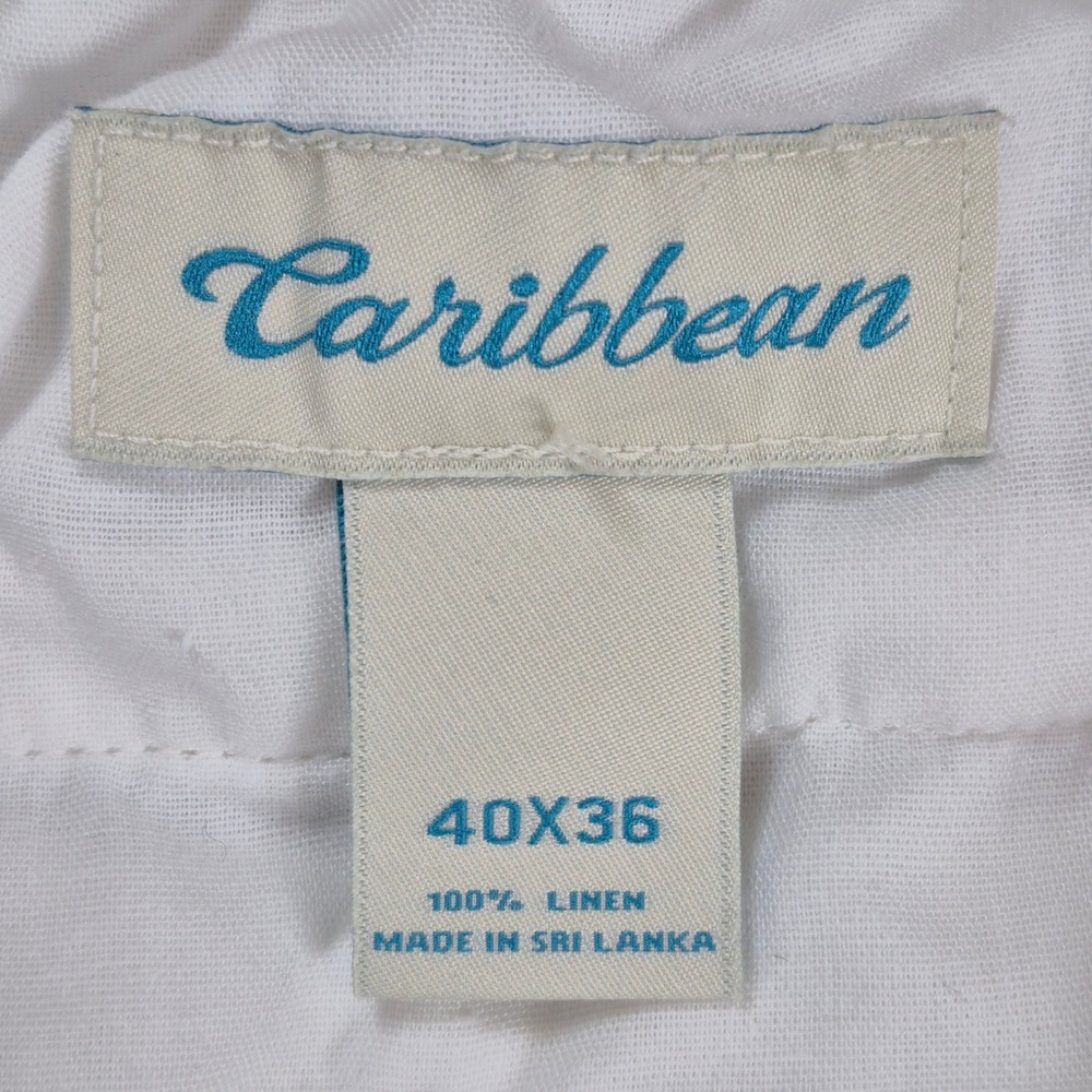 Caribbean 100% Linen Cargo Pants Mens 40x29 White Lightweight Beach Resort - Picture 3 of 7